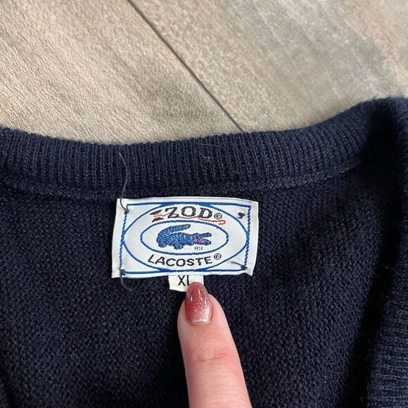Vintage Izod Lacoste Dark Navy Casual Sweater Men XL - Picture 3 of 6